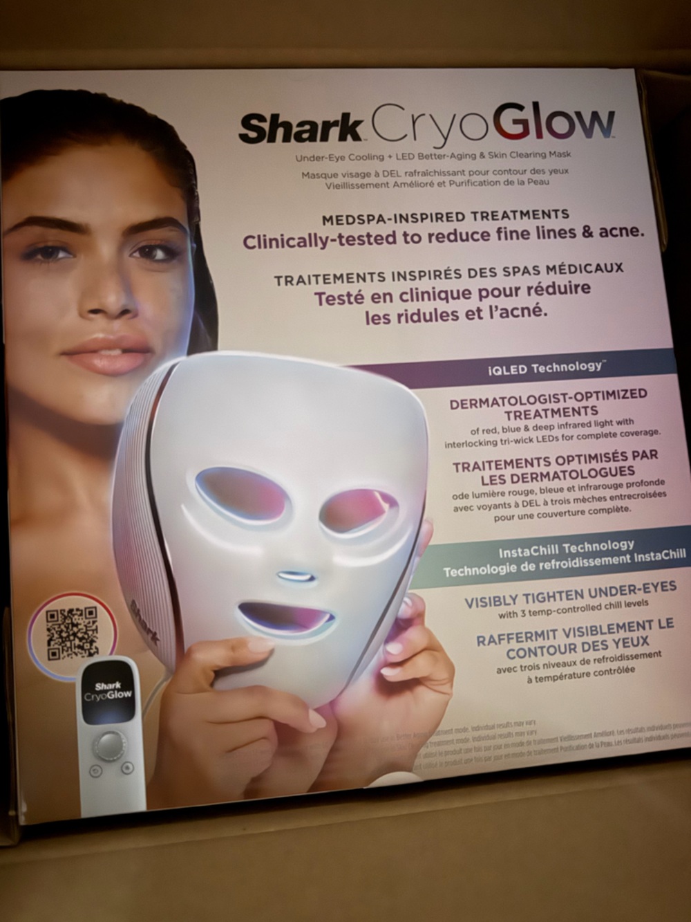 Never Opened-Shark CryoGlow LED Facial Mask — Red Light Mask